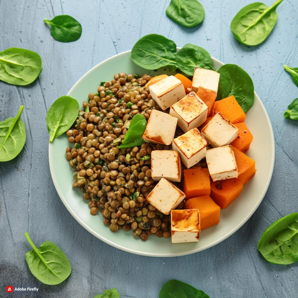 Firefly Spinach, lentils, and tofu 77119