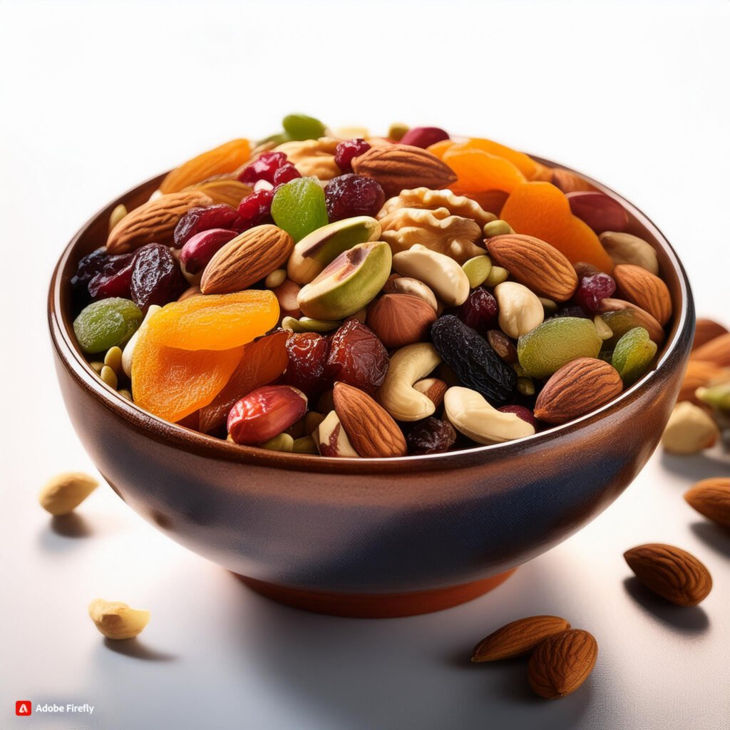 Firefly Bowl filled with a colorful mix of nuts, seeds, and dried fruits 45654