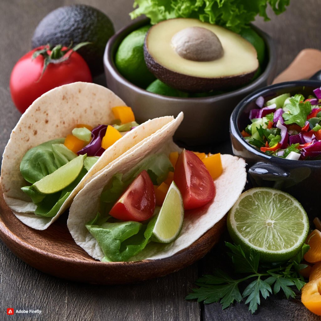 Firefly Fresh vegetables and ingredients for making veggie tacos 5733